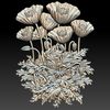 3D STL Model file Panel Bouquet of flowers