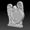 3D Model STL file Tombstone Angel with flower