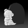 3D Model STL file Tombstone with a bear
