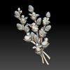 3D Model STL file Bas-relief Chickens on a willow branch