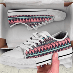 aztec pattern tennis low top shoes