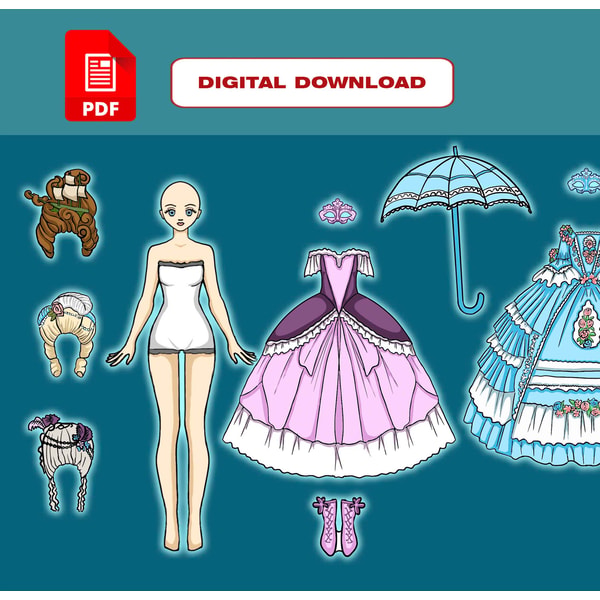 Paper Princess Base Paper Princess Dresses. Paper Doll House. Busy Book. Quiet b | Inspire ...