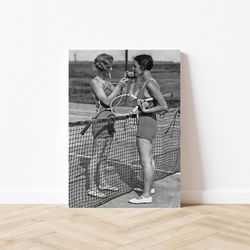 Women Golf Players Black and White Vintage Funny Retro Photography Wall Art Canvas Framed Poster Printed Wall Art Trendy