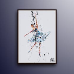 ballerina 40 painting original painting on canvas, figure painting, thick oil paint, extremely special, express shippin