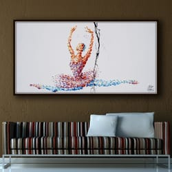 ballerina painting 55 original painting on canvas, figure painting, thick oil paint, extremely special, express shippin