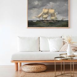 vintage night owl bird painting dark academia decor animal canvas print poster framed moody art antique farmhouse whimsi