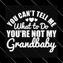 you can not tell me what to do you are not my grandbaby svg, mother day svg, grandbaby svg, grandma svg, grandpa svg, ha