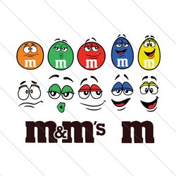 m and ms bundle, trending svg, m and m face, m svg, layered m, m and m, chocolate beans, svg file