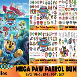 1000 paw patrol bundle svg, paw patrol svg, paw patrol clipart