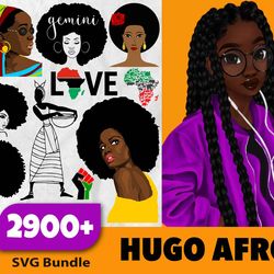 2900 hugo afro bundle, trending svg, hugo afro bundle