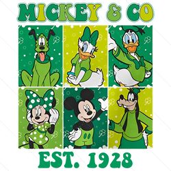Happy St Patricks Day Mickey And Co Est 1928 PNG File Digital