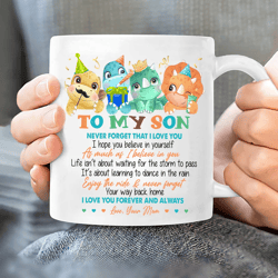 mom to son little dinosaur mug - forever love family gift