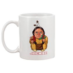 customized mug 11oz, sitting bull funny style native american christmas