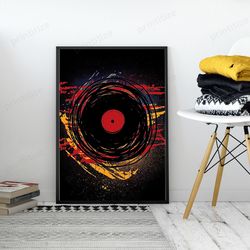 Music poster printed on frameless canvas