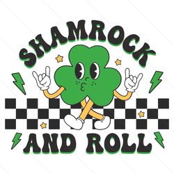 Shamrock And Roll St Patricks Day SVG File Digital