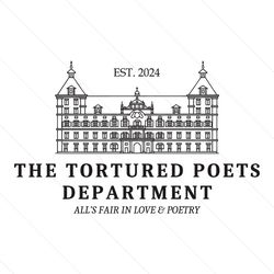 The Tortured Poets Department Taylor Est 2024 SVG File Digital