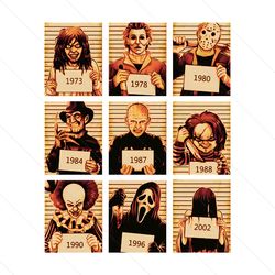 Horror Characters Mugshot PNG Horror Movie Friends PNG