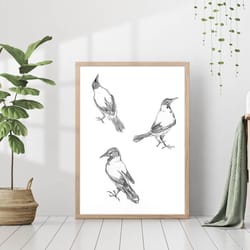 vintage blueberries drawing wall art herbarium berries antique retro botanical pastel forest boho room decor canvas prin