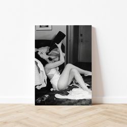 woman drinking beer black and white vintage wall art beer lover canvas framed bar poster printed wall art trendy living
