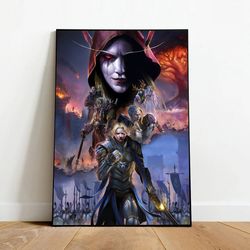 world of warcraft game poster, canvas wall art, rolled canvas print, canvas wall print, game poster-4