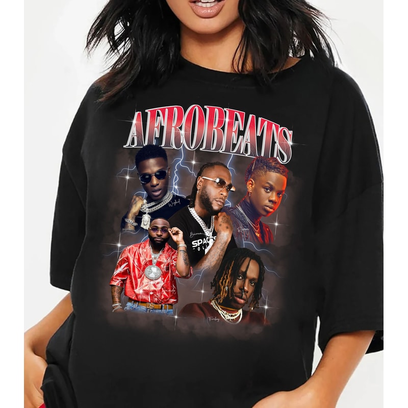 2024 Afrobeats Tour Shirt, Unisex Graphic Burna, Fireboy, Davido, Wizkid, Rema Afro Beats Concert Group Shirt,.jpg
