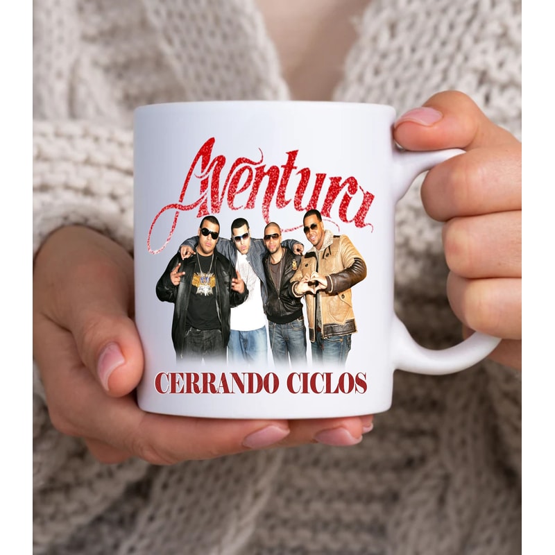 2024 Aventura Tour Mug, Cerrando Ciclos, Graphic Cup, Aventura Concert Group Mug, Bachata Lover Gift, White 11oz.jpg