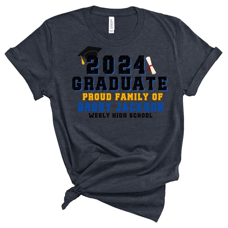2024 Custom Graduation Group Shirt, Personalized Graduation T-Shirt, Famiy Graduation Shirt, High School and College Graduation Tee.jpg