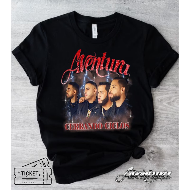 Vintage 2024 Aventura Tour, Cerrando Ciclos T-shirt, Graphic T-shirt, Unisex Shirt, Retro Aventura Concert Group Shirt.jpg