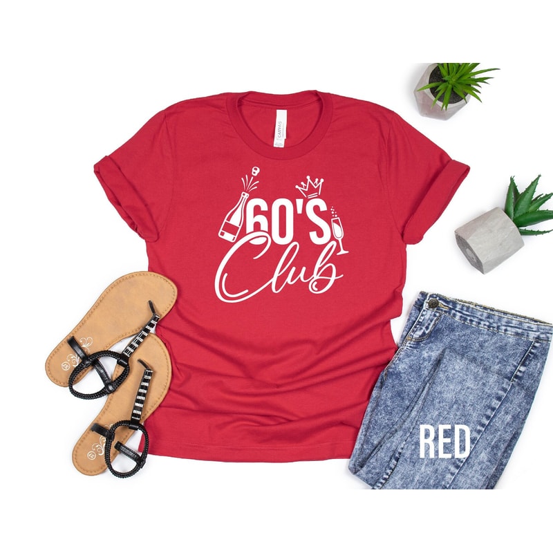 60's Club TShirt, 60th Birthday Shirt, Officially 60 Tee, 60 Years Old Shirt, Birthday T Shirt, Vintage 60s Shirt, Est. 1962 Shirt.jpg