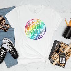 1st grade squad shirt, first grade kids shirt, back to school shirt, first grade shirt, first grade teacher shirt, 1st g