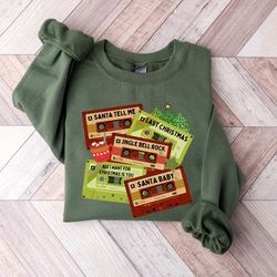 all i want for christmas is you shirt, christmas cassettes shirt, christmas santa shirt, western christmas sweatshirt, c