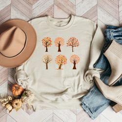 autumn leaves thanksgiving shirt, thanksgiving trees shirt, thanksgiving sweatshirt, thanksgiving family matching shirt,
