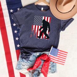 big foot american shirt, usa flag shirt, patriotic shirt, american shirt, 4th of july shirt, american family shirt, inde