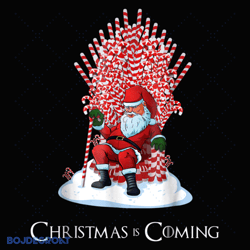 santa king christmas is coming png, christmas png