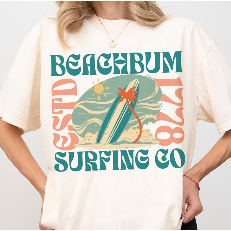 Beach Bum Surfing Co PNG, Summer Sublimation Digital Design Download, surfing png, beach png, ocean png, png for summer, unisex summer png.jpg