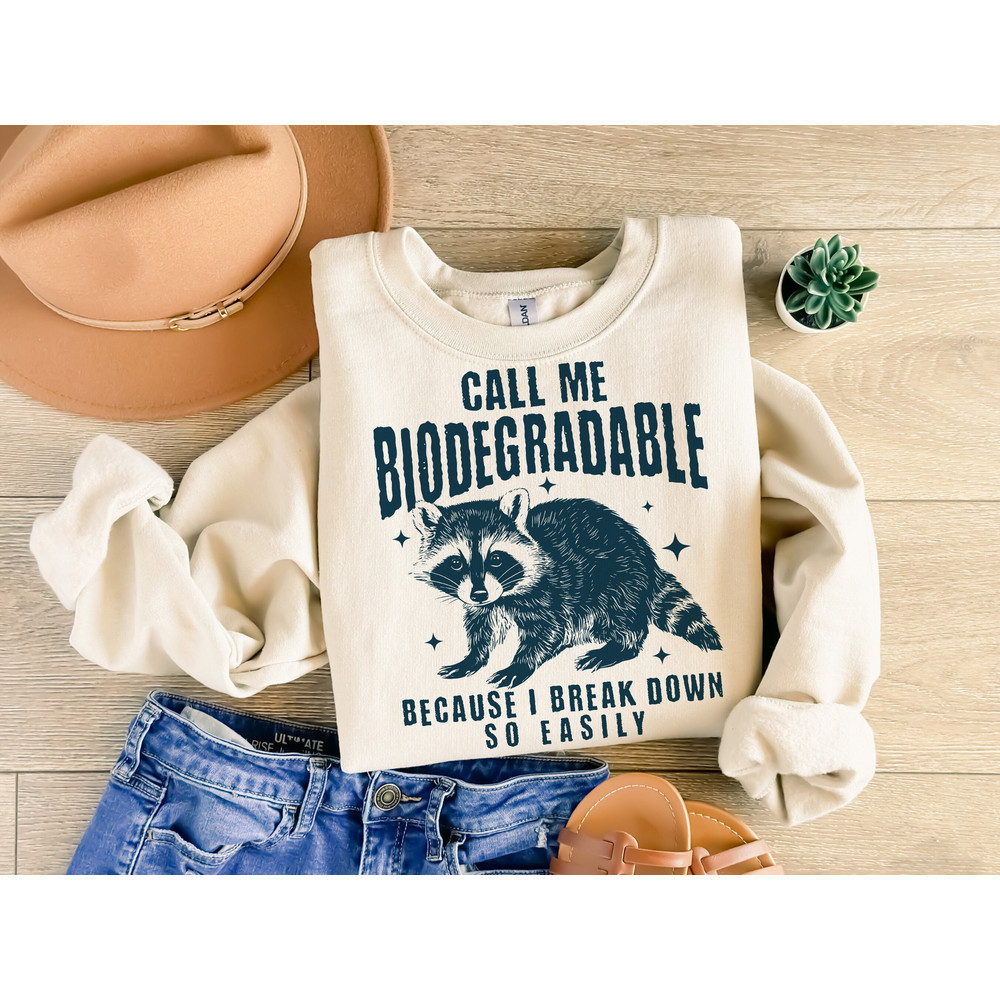 Call Me Biodegradable Because I Break Down So Easily Png, Funny Sarcastic Racoon Png, Raccoon Png, Animals Lover Png, Retro Png, Skunk Png.jpg