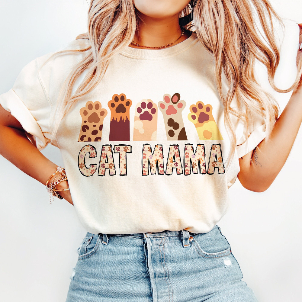 Cat Mama Sublimation, Cat Mom Png, Mom Sublimation PNG Designs, Cat Paws Design, Mother's Day Gift, Gift for cat mama, Instant Download.jpg