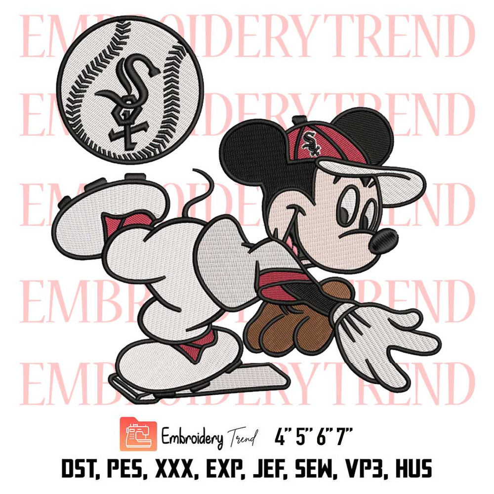 Baseball Chicago White Sox Mickey Embroidery, MLB Baseball Design File.jpg