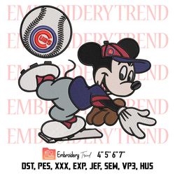 baseball chicago cubs mickey embroidery 1
