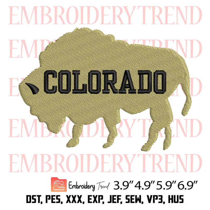 Buffalo Colorado University Embroidery Design – Colorado Game Day Buffalo Embroidery Digitizing File.jpg