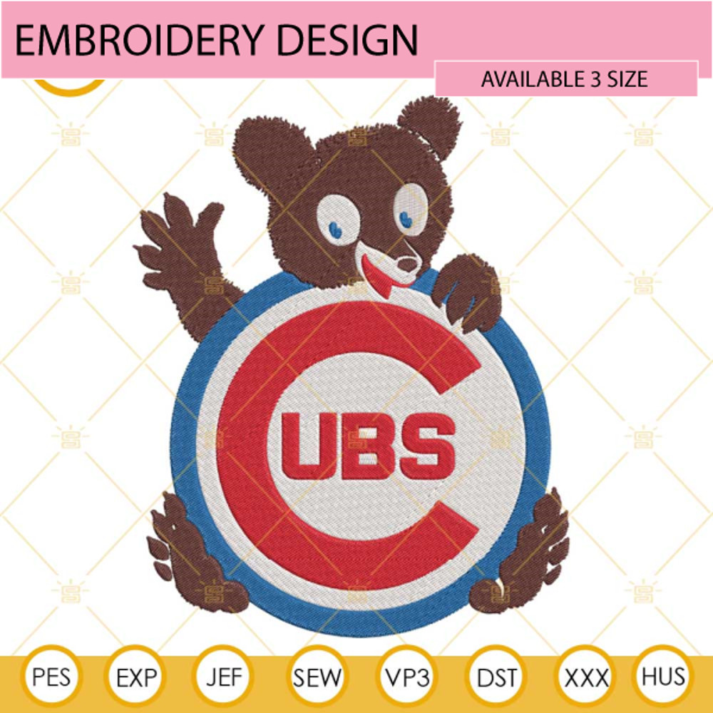 Chicago Cubs Vintage Logo Embroidery Files, MLB Teams Embroidery Designs.jpg