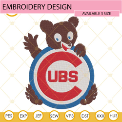 chicago cubs vintage logo embroidery files