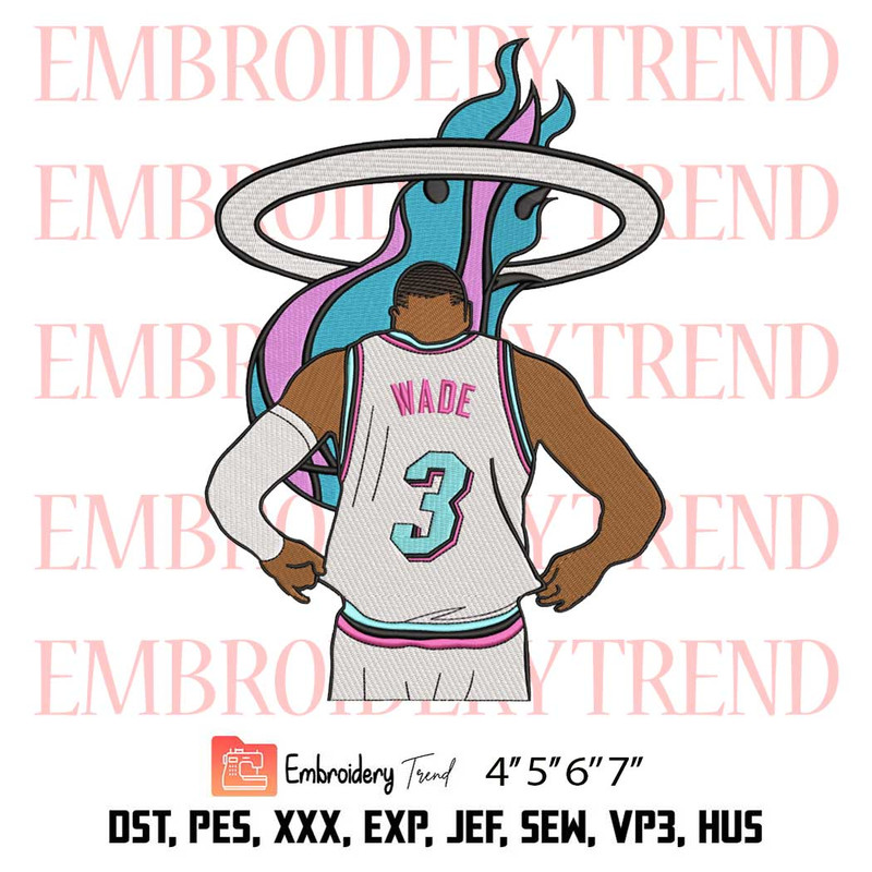 Dwayne Wade Basketball Embroidery, Miami Heat Dwyane Wade Embroidery, NBA Embroidery, Embroidery Design File.jpg