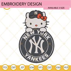 hello kitty new york yankees embroidery design