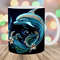 3D Dolphin Mug Wrap, 11oz And 15oz Mug Template, Mug Sublimation Design, Mug Wrap Template, Instant Digital Download PNG.jpg