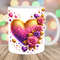 3D Gold Pink Glitter Heart Mug Wrap, 11oz & 15oz Mug Template, Mug Sublimation Design, Rose Mug Wrap Template, Instant Digital Download PNG.jpg