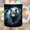 3D Wolf Hole In A Wall Mug Wrap, 11oz & 15oz Mug Template, Mug Sublimation Design, Night Mug Wrap Template, Instant Digital Download PNG.jpg