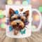 3D Yorkshire Terrier Hole In A Wall Mug Wrap, 11oz And 15oz Mug Template, Butterfly Mug Sublimation Design, Instant Digital Download PNG.jpg