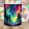 Colorful Northern Lights Mug Wrap, 11oz & 15oz Mug Template, Mug Sublimation Design, Forest Mug Wrap Template, Instant Digital Download PNG.jpg