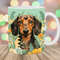 Dachshund Mug Wrap, 11oz & 15oz Mug Template, Mug Sublimation Design, Yellow Green Flowers Mug Wrap Template, Instant Digital Download PNG.jpg